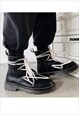 SMALL PLATFORM SPEED HOOKS BOOTS MARTENS BLACK SHOES
