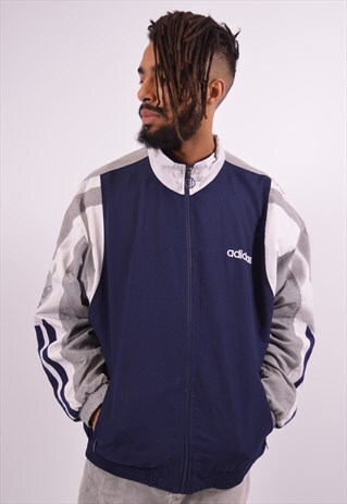 VINTAGE ADIDAS TRACKSUIT TOP JACKET BLUE
