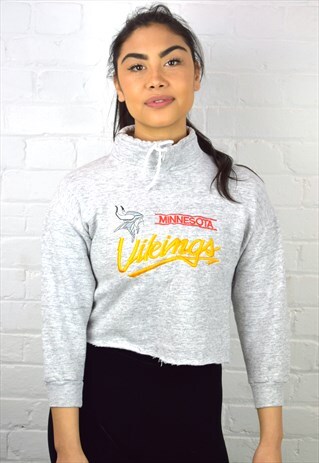 VINTAGE 90'S CROPPED SPORTS SWEATSHIRT