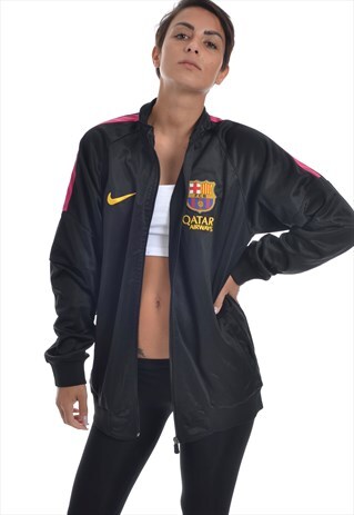 VINTAGE NIKE BARCELONA FC JACKET BLACK