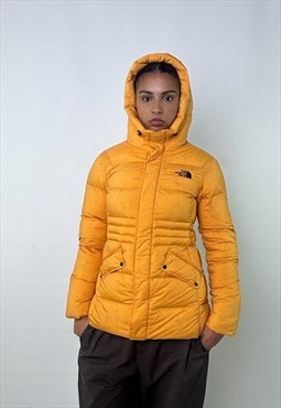 Yellow 90s The North Face Puffer Jacket Coat 