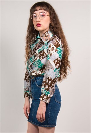 VINTAGE 70'S ABSTRACT SHIRT