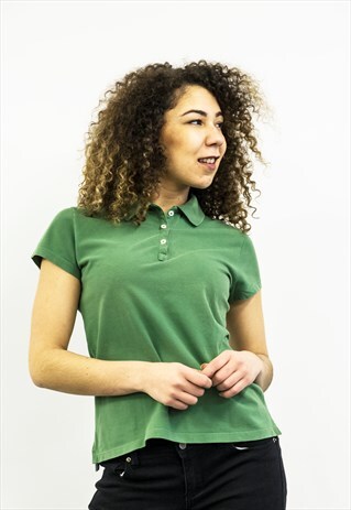 VINTAGE 1990S GREEN TOMMY HILFIGER POLO SHIRT