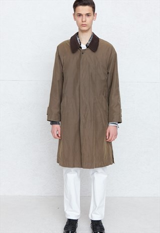 VINTAGE GREEN LONG BUGATTI COAT