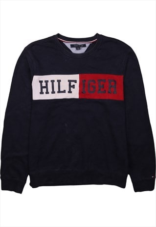 Vintage 90's Tommy Hilfiger Sweatshirt Spellout Crew Neck