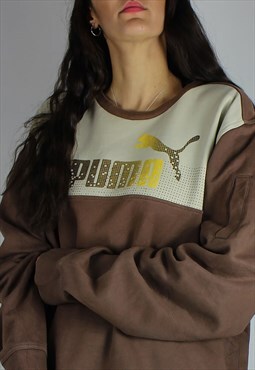 Vintage Puma Sweatshirt w Spell Out Logo Front