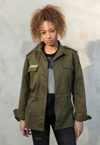 VINTAGE MILITARY JACKET - KHAKI CAMO PARKA