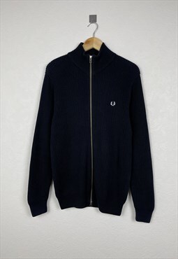 Mens FRED PERRY Full Zip Sweater Knitwear Size M