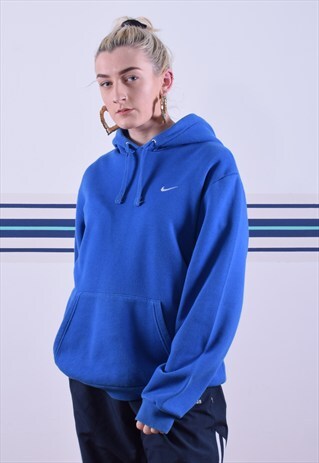 BLUE NIKE EMBROIDERED HOODIE