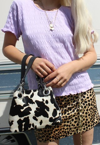 VINTAGE 90S LILAC PURPLE CRINKLE T-SHIRT