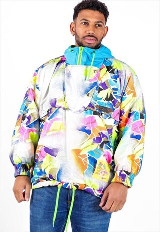 VINTAGE PATTERNED PUFFER JACKET AWJ136