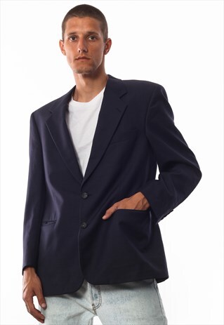 VINTAGE YVES SAINT LAUREN WOOL COAT JACKET 90S GREY