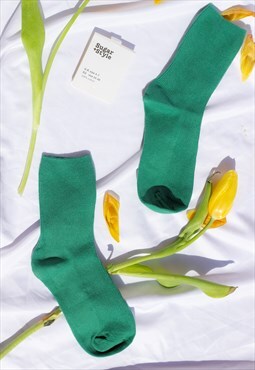 Emerald Green Colour Block Socks