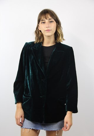 VINTAGE 90'S GREEN VELVET JACKET