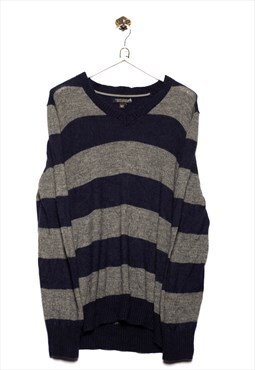 Banana Republic Sweater Striped Pattern Black/Grey