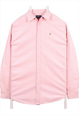 Ralph Lauren 90's Long Sleeve Button Up Shirt XLarge Pink