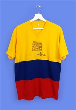 Vintage 80's 90's 'Columbia'  Stripes Travel T-shirt