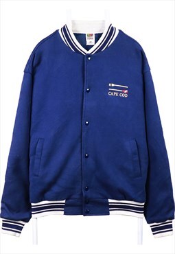Fruit of the Loom 90's Cape Cod Button Up Varsity Jacket XLa