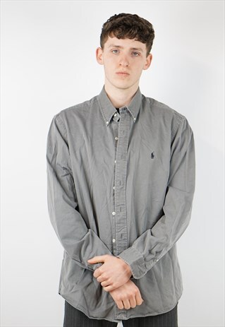 VINTAGE POLO RALPH LAUREN SOFT GREY SHIRT