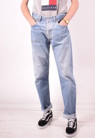 LEVI'S 501 MENS VINTAGE JEANS W33 L34 BLUE 90S