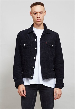 VINTAGE BLACK RED TAB CORDUROY LEVI'S JACKET