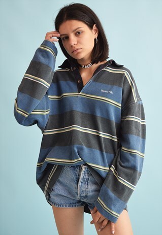 90'S MARC O'POLO NORMCORE STRIPED OVERSIZED SWEATSHIRT TOP