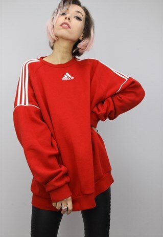 VINTAGE 90S OVERSIZED ADIDAS SWEATER SWEATSHIRT TOP