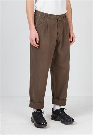 VINTAGE BROWN MARLBORO CLASSICS TROUSERS BOTTOMS