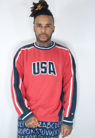 CHAMPION EMBROIDED USA SWEATSHIRT