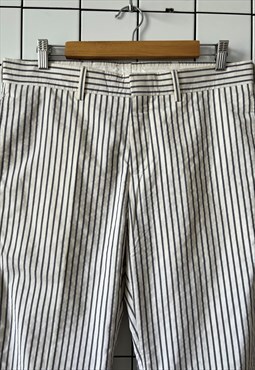 BURBERRY PRORSUM Pants Suit Trousers Striped Boot Cut 