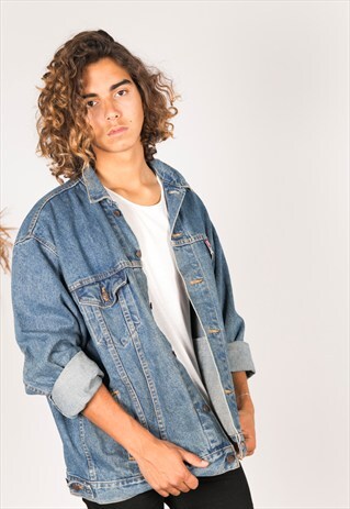 VINTAGE 80S LEVI'S EMBELLISHED DENIM JACKET / R294