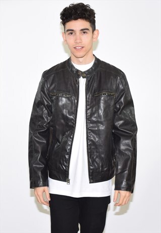 VINTAGE 90S DARK BROWN LEVI'S LEATHER JACKET