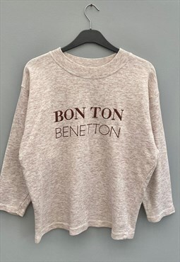 Vintage light brown Benetton sweatshirt small 