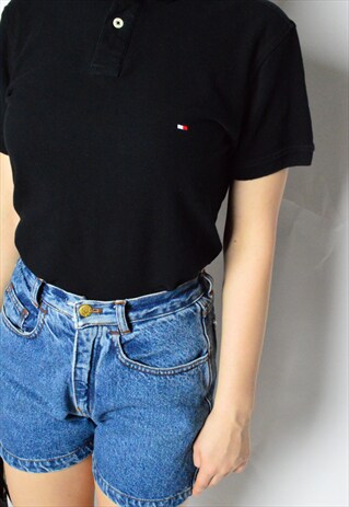 NAVY BLUE ALMOS BLACK MINIMALIST TOMMY HILFIGER POLO SHIRT