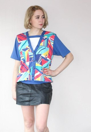 VINTAGE 90'S PATTERN FESTIVAL TOP