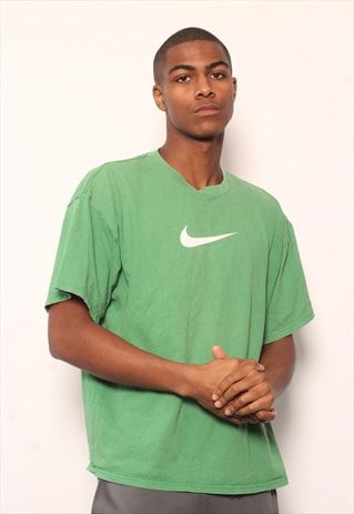 VINTAGE NIKE PRINT LOGO T-SHIRT GREEN