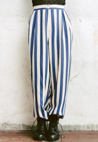 VINTAGE 90S STRIPED PALAZZO TROUSERS
