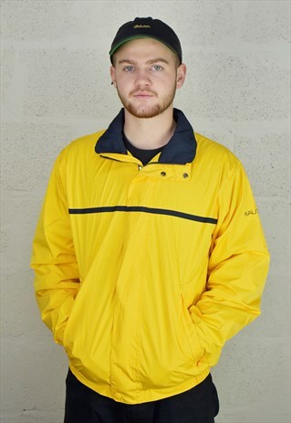 VINTAGE 90S NAUTICA YELLOW WINDBREAKER SPORTSWEAR JACKET
