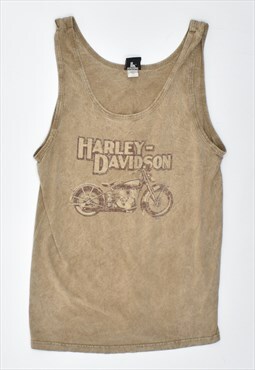 Vintage 90's Harley-Davidson Vest Top Loose Fit Brown