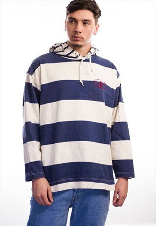 VINTAGE TOMMY HILFIGER LOGO HOODIE SWEATSHIRT 90S M 8.2