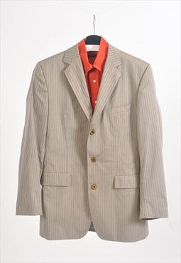 Vintage 90s striped blazer jacket in beige
