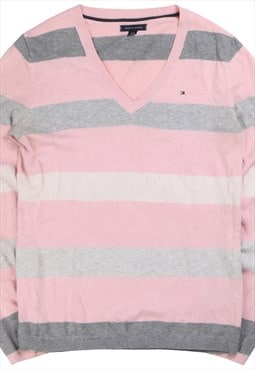 Tommy Hilfiger  Knitted V Neck Jumper / Sweater Small Pink