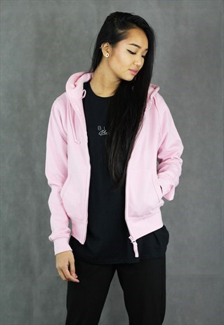 PINK ZIP UP HOODIE