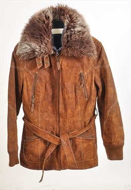 VINTAGE 90S suede leather coat