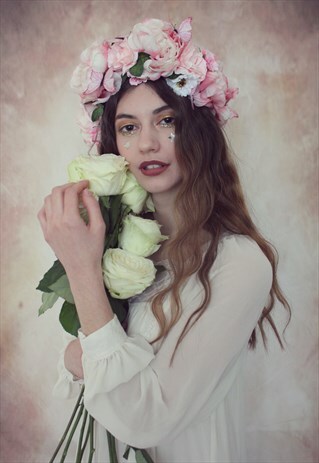 LARGE PASTEL BUTTERFLY FLOWER HEADPIECE