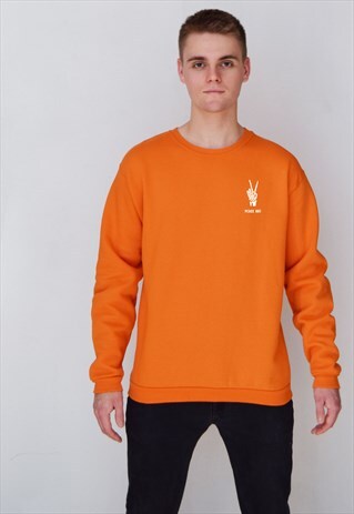 ORANGE PEACE OUT (WHITE) SWEATSHIRT