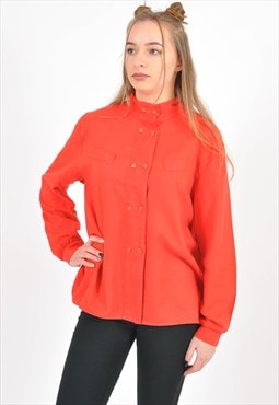 Vintage long sleeve blouse in red