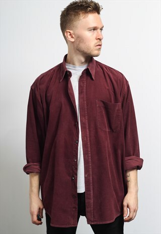 VINTAGE CORDUROY CORD SHIRT PURPLE