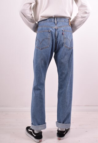 LEVI'S 505 MENS VINTAGE JEANS W36 L34 BLUE 90S