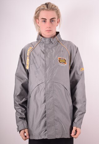 NFL MENS VINTAGE RAIN JACKET LARGE GREY 90S